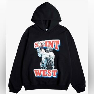 Men's Sweatshirts with Trendy Hoodie Graphic Kanye west Cotton Hoodie size XL